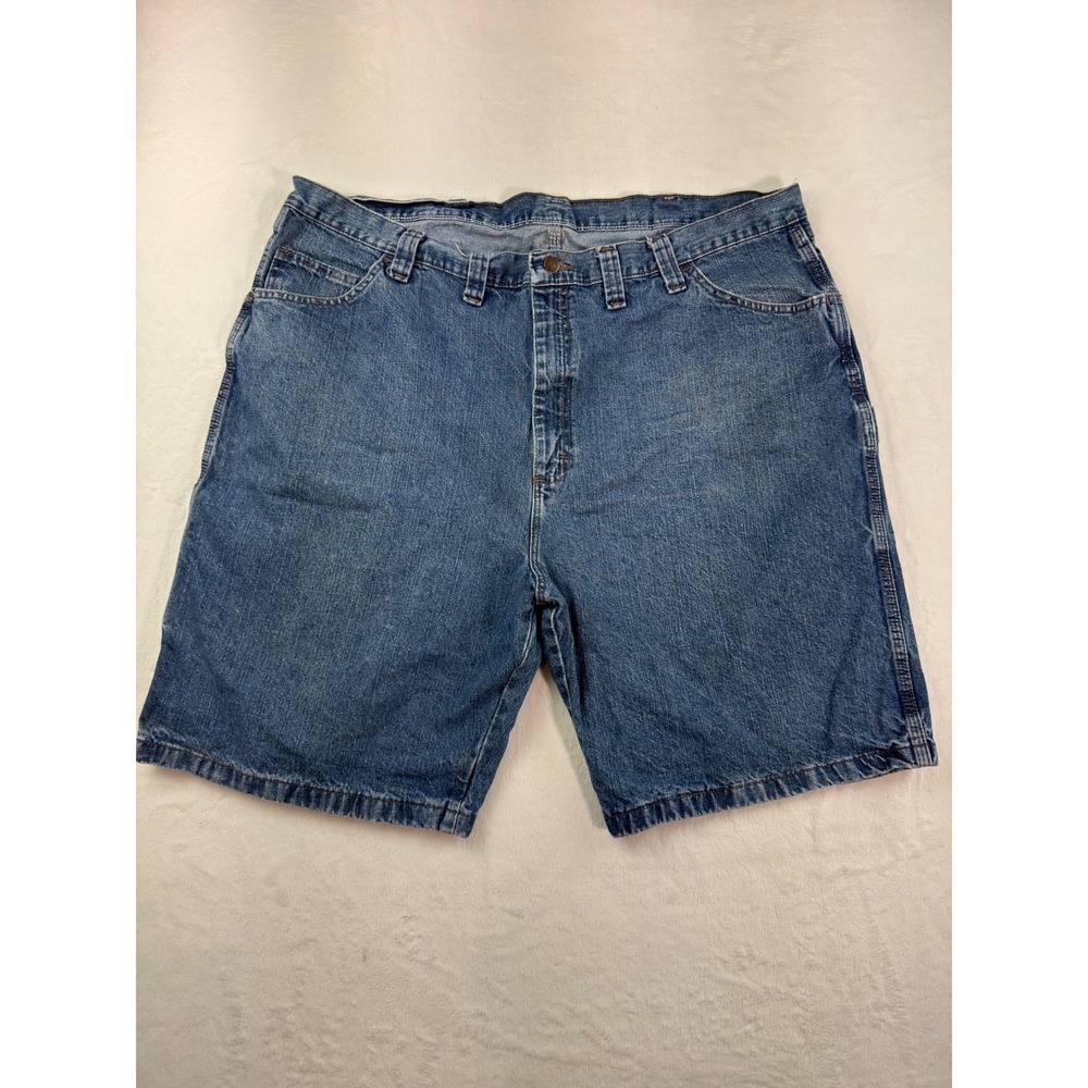 Wrangler Mens Blue Denim Carpenter Shorts Size 44 64WC4DI Relaxed Fit Utility